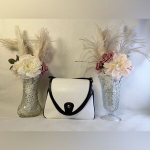 Patricia Nash White and Black Color Block Alimena Crossbody Bag